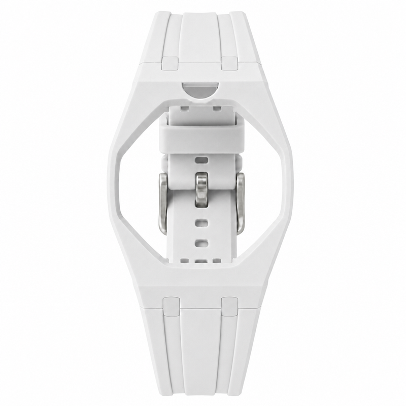 Strap Huit Blanc compatible Royal Pop Swatch x Audemars Piguet, bracelet bioceramic blanc