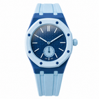 Strap Lan Ba compatible Royal Pop Swatch x Audemars Piguet, bracelet bioceramic bleu marine (2)