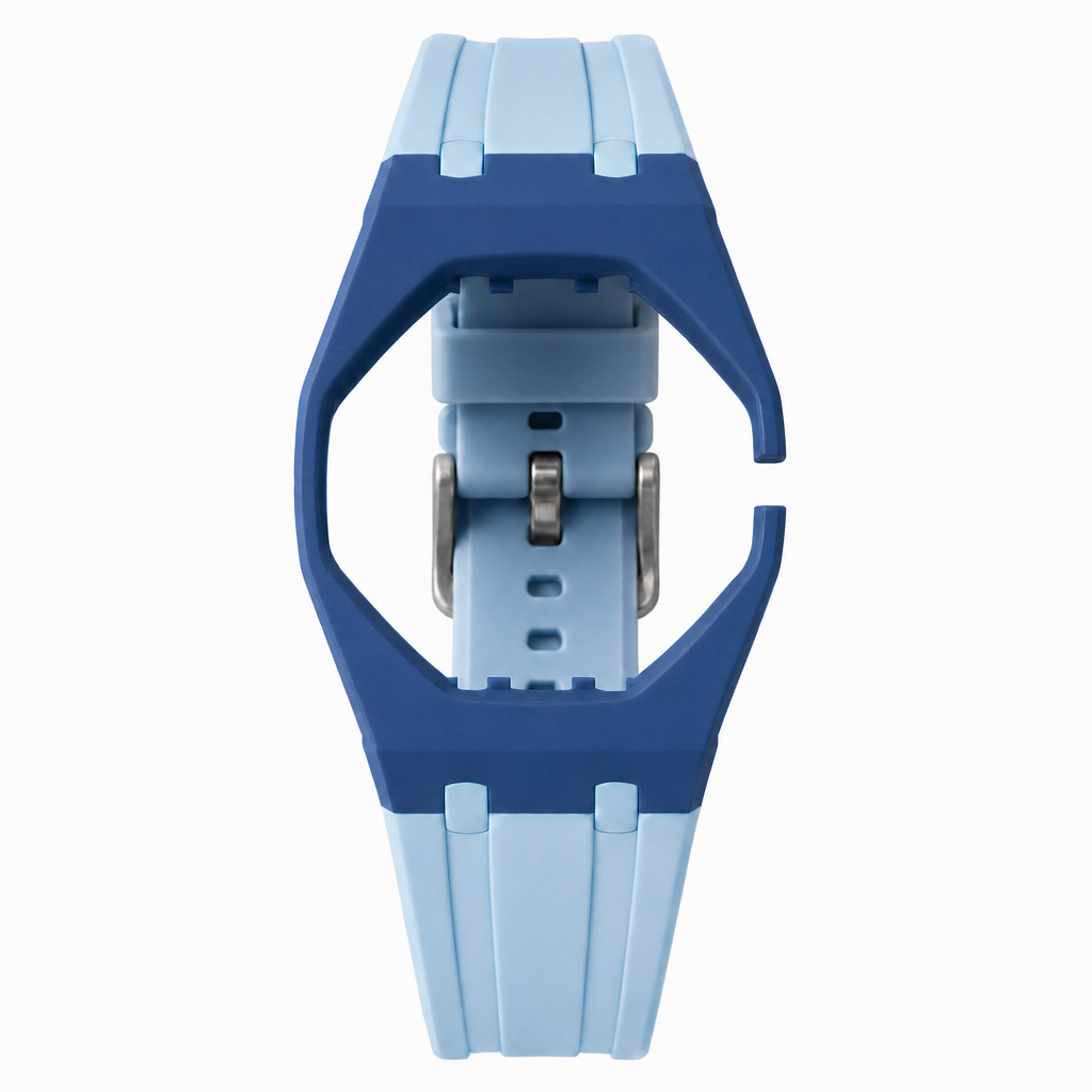 Strap Lan Ba compatible Royal Pop Swatch x Audemars Piguet, bracelet bioceramic bleu marine