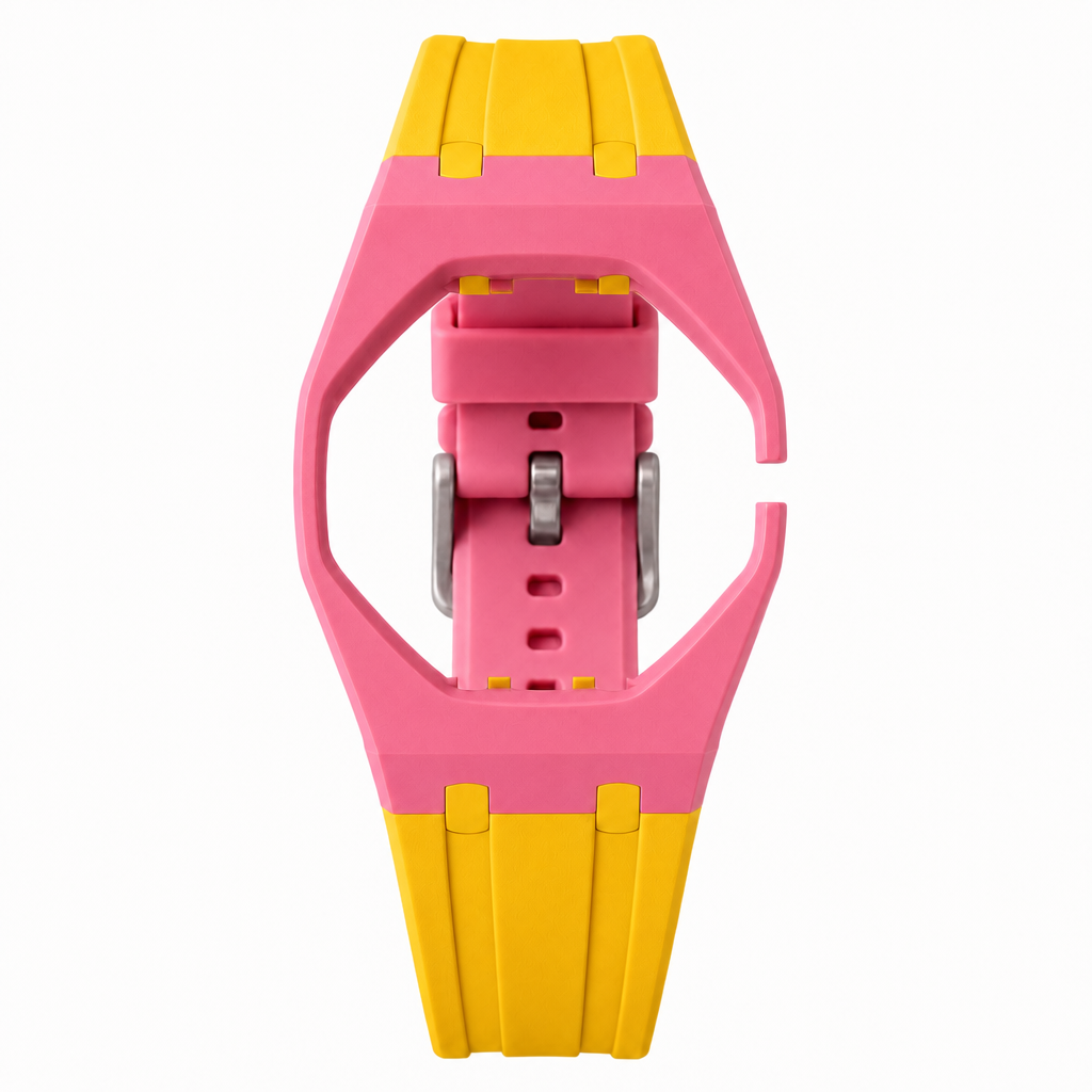 Strap Otg Roz compatible Royal Pop Swatch x Audemars Piguet, bracelet bioceramic rose