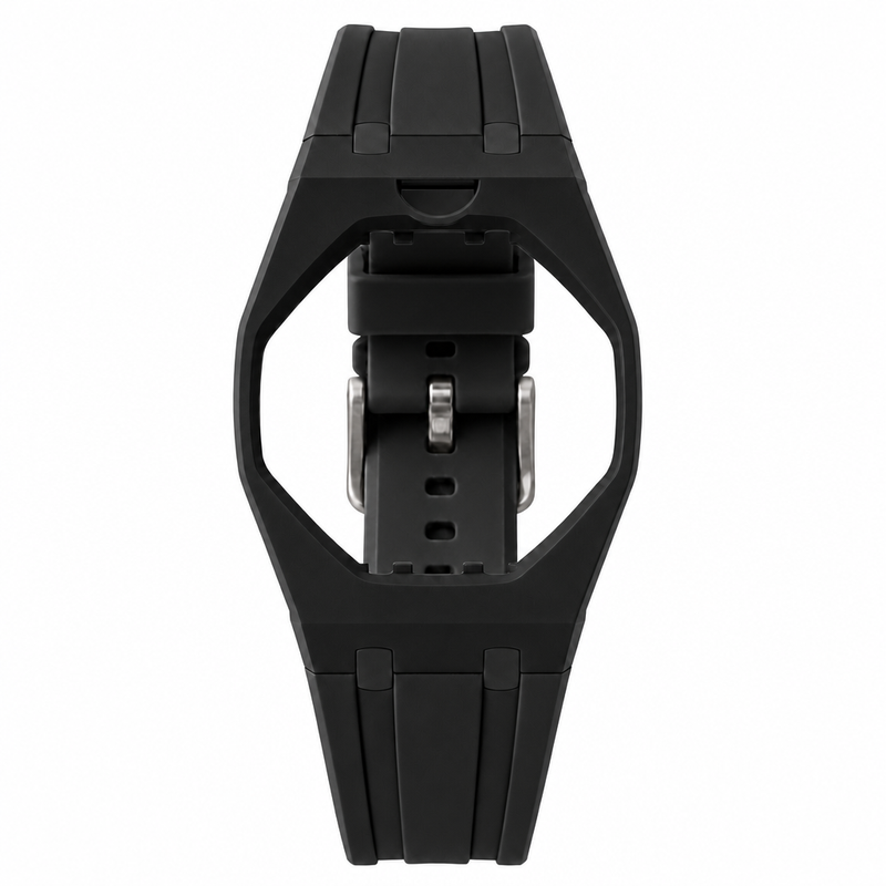 Strap Ocho Negro compatible Royal Pop Swatch x Audemars Piguet, bracelet bioceramic noir