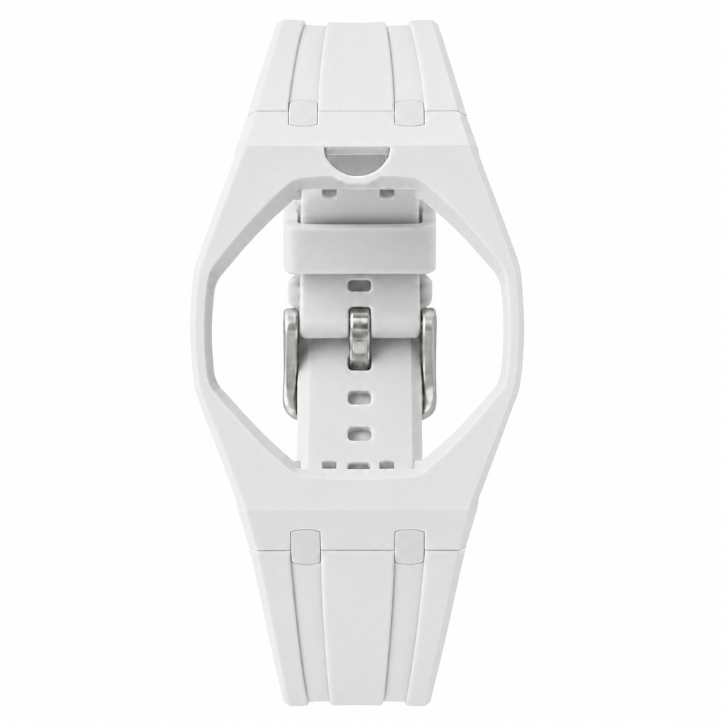 Strap Huit Blanc compatible Royal Pop Swatch x Audemars Piguet, bracelet bioceramic blanc